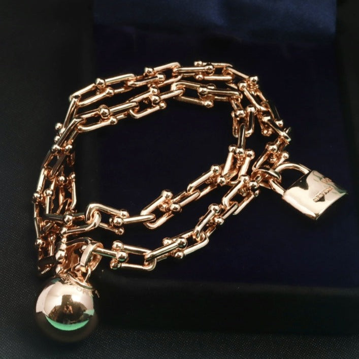 [Eterna Jewels]HARDWEAR WRAP PINK GOLD BRACELET