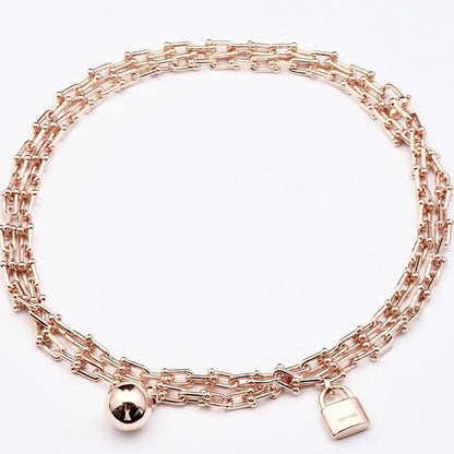 [Eterna Jewels]HARDWEAR PINK GOLD WRAP NECKLACE