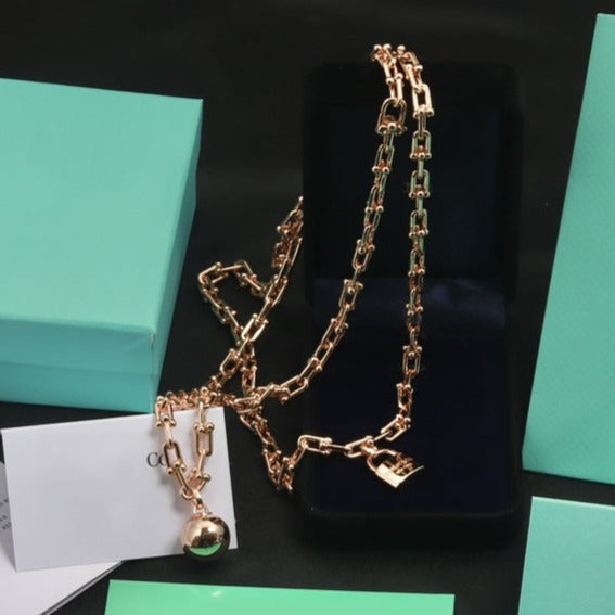[Eterna Jewels]HARDWEAR PINK GOLD WRAP NECKLACE