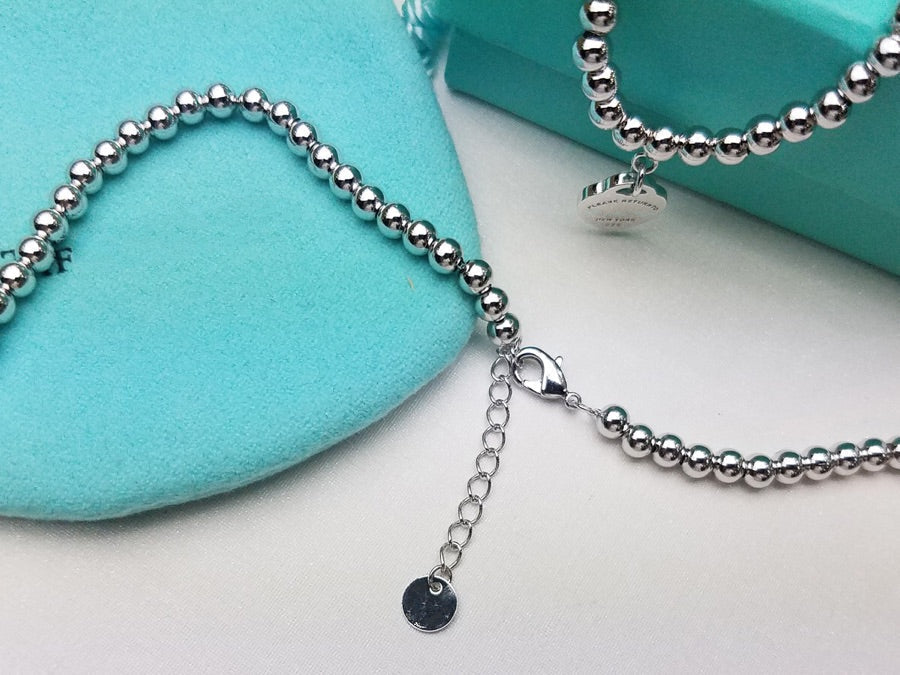 [Eterna Jewels]HEART PEDANT SILVER BALL CHAIN NECKLACE