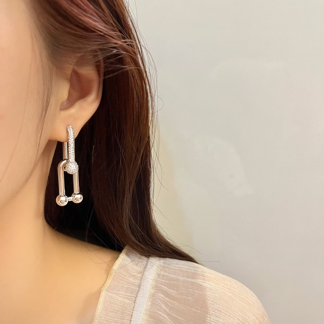 [Eterna Jewels]HARDWEAR DROP DIAMONDS EARRINGS