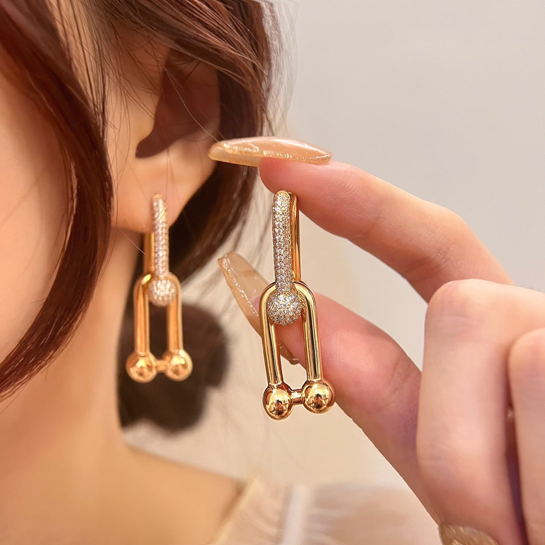 [Eterna Jewels]HARDWEAR DROP DIAMONDS EARRINGS