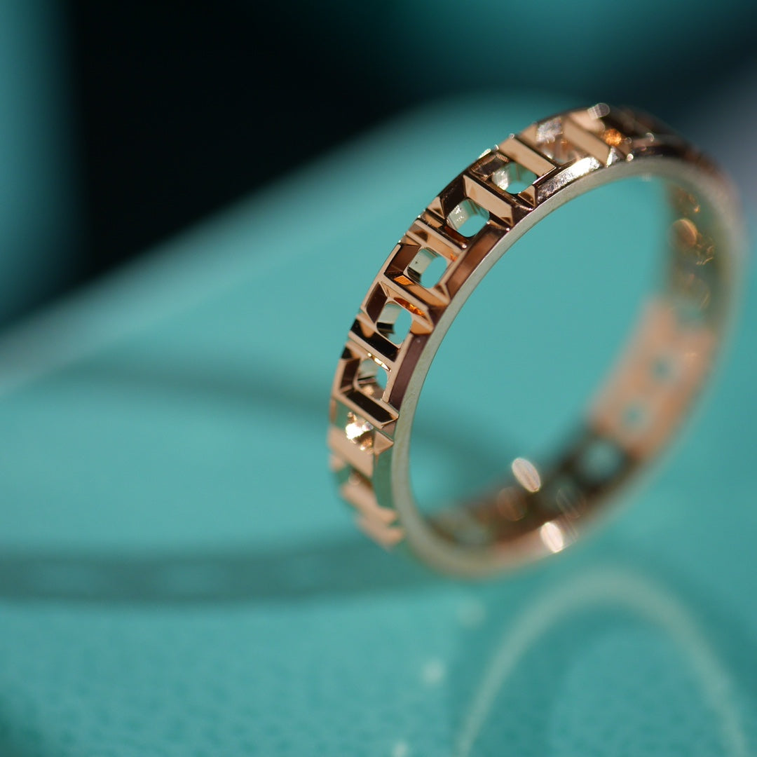 [Eterna Jewels]T TRUE 3.5MM PINK GOLD RING