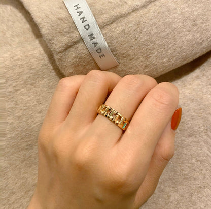 [Eterna Jewels]T TRUE 3.5MM PINK GOLD RING