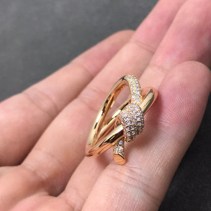 [Eterna Jewels]KNOT RING DOUBLE ROW DIAMOND