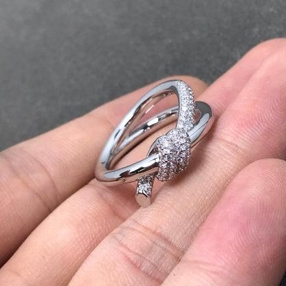[Eterna Jewels]KNOT RING DOUBLE ROW DIAMOND