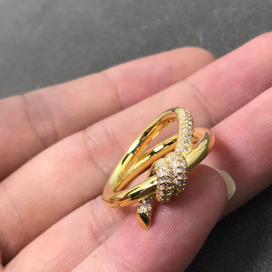 [Eterna Jewels]KNOT RING DOUBLE ROW DIAMOND