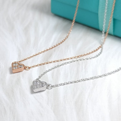 [Eterna Jewels]HEART 3 DIAMONDS PEDANT NECKLACE