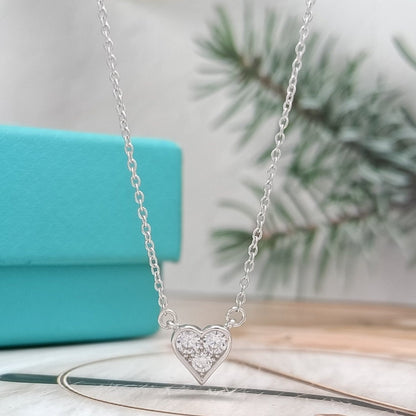[Eterna Jewels]HEART 3 DIAMONDS PEDANT NECKLACE