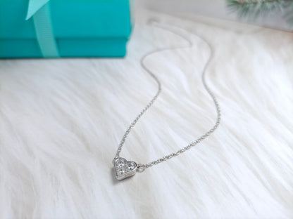 [Eterna Jewels]HEART 3 DIAMONDS PEDANT NECKLACE