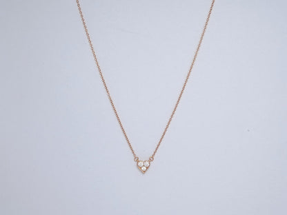 [Eterna Jewels]HEART 3 DIAMONDS PEDANT NECKLACE