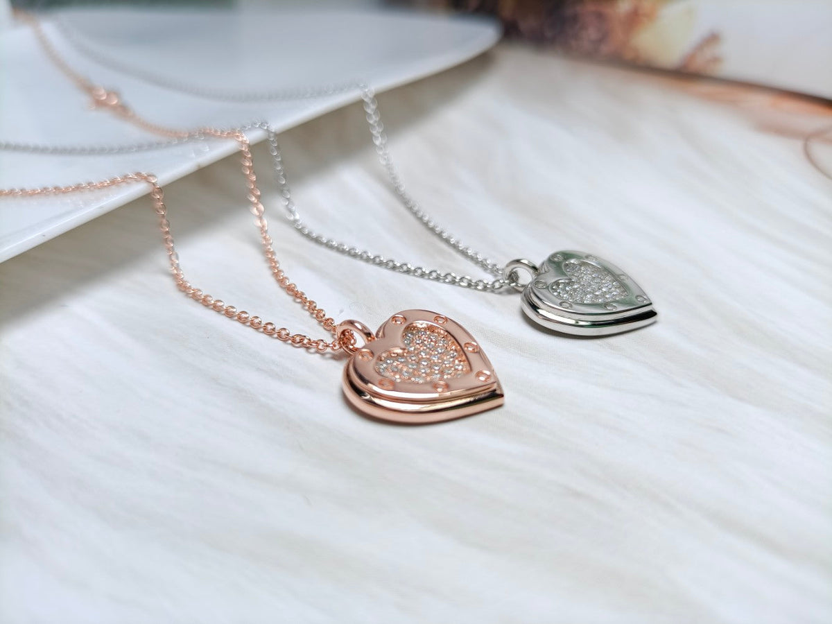 [Eterna Jewels]HEART DIAMONDS PEDANT NECKLACE