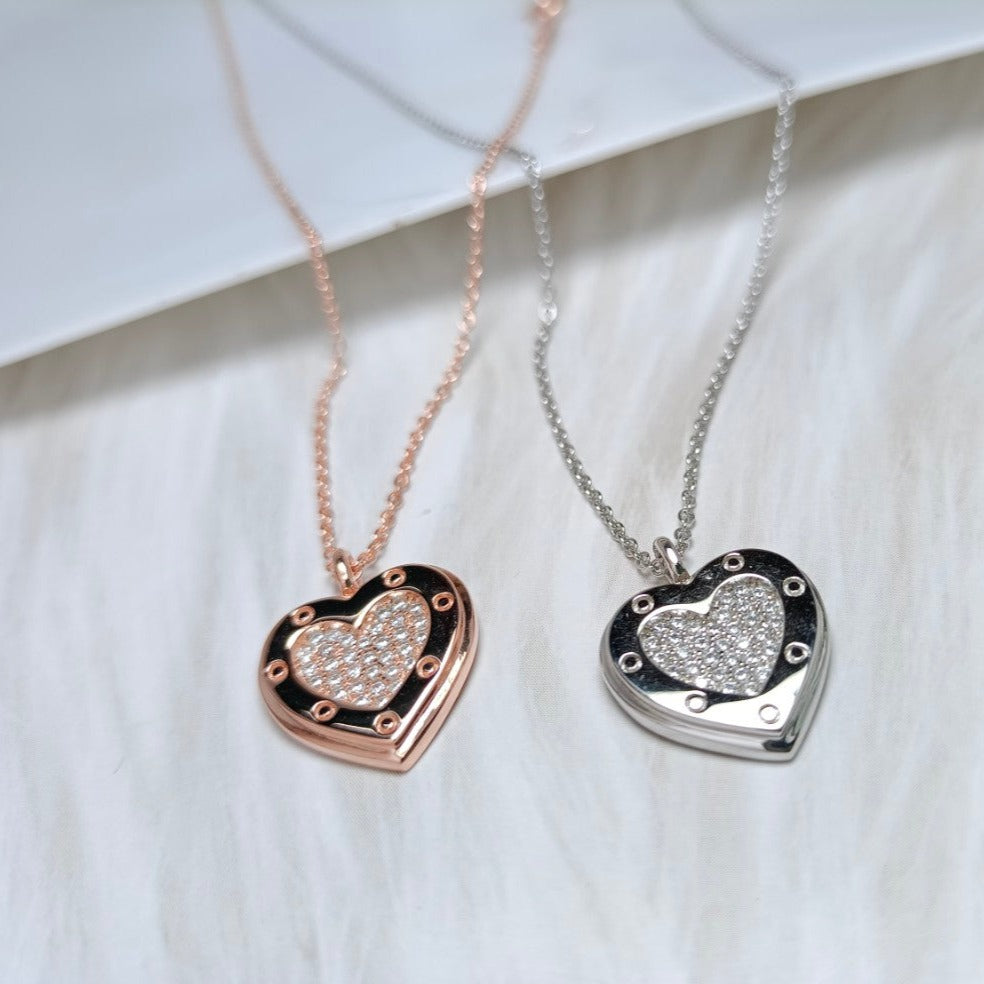 [Eterna Jewels]HEART DIAMONDS PEDANT NECKLACE