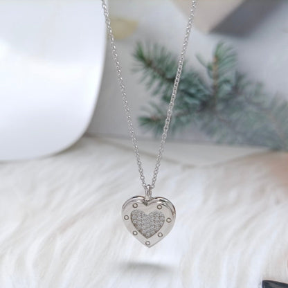 [Eterna Jewels]HEART DIAMONDS PEDANT NECKLACE