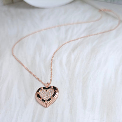 [Eterna Jewels]HEART DIAMONDS PEDANT NECKLACE