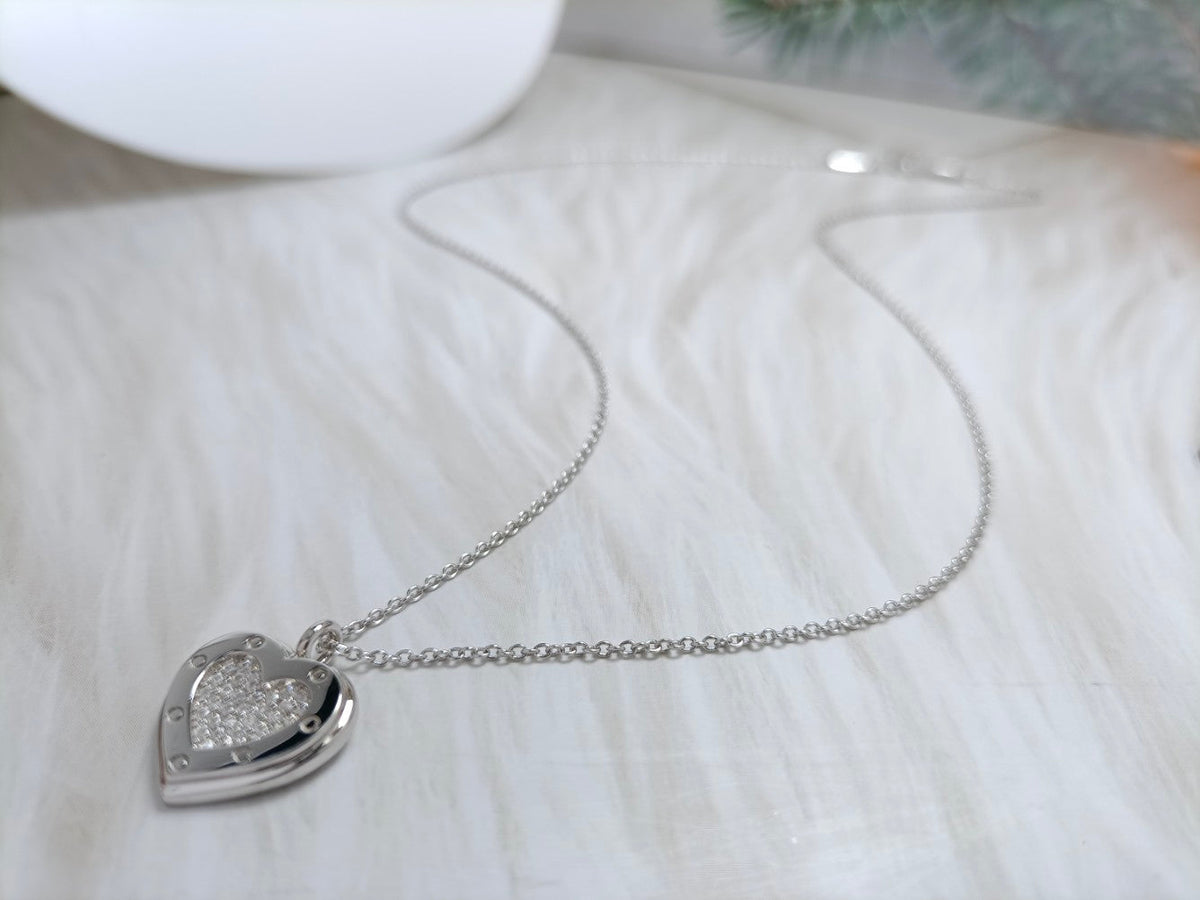 [Eterna Jewels]HEART DIAMONDS PEDANT NECKLACE