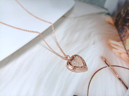 [Eterna Jewels]HEART DIAMONDS PEDANT NECKLACE