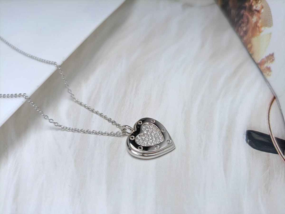 [Eterna Jewels]HEART DIAMONDS PEDANT NECKLACE