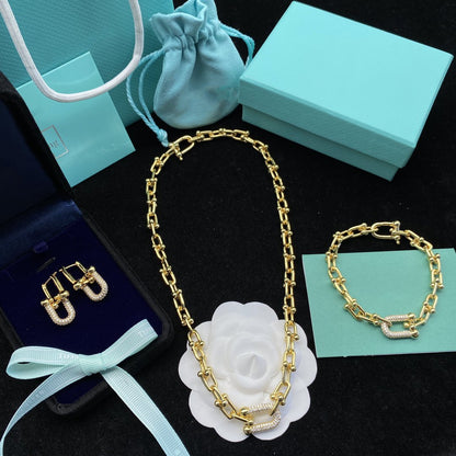 [Eterna Jewels]HARDWEAR LINK DIAMOND GOLD EARRINGS
