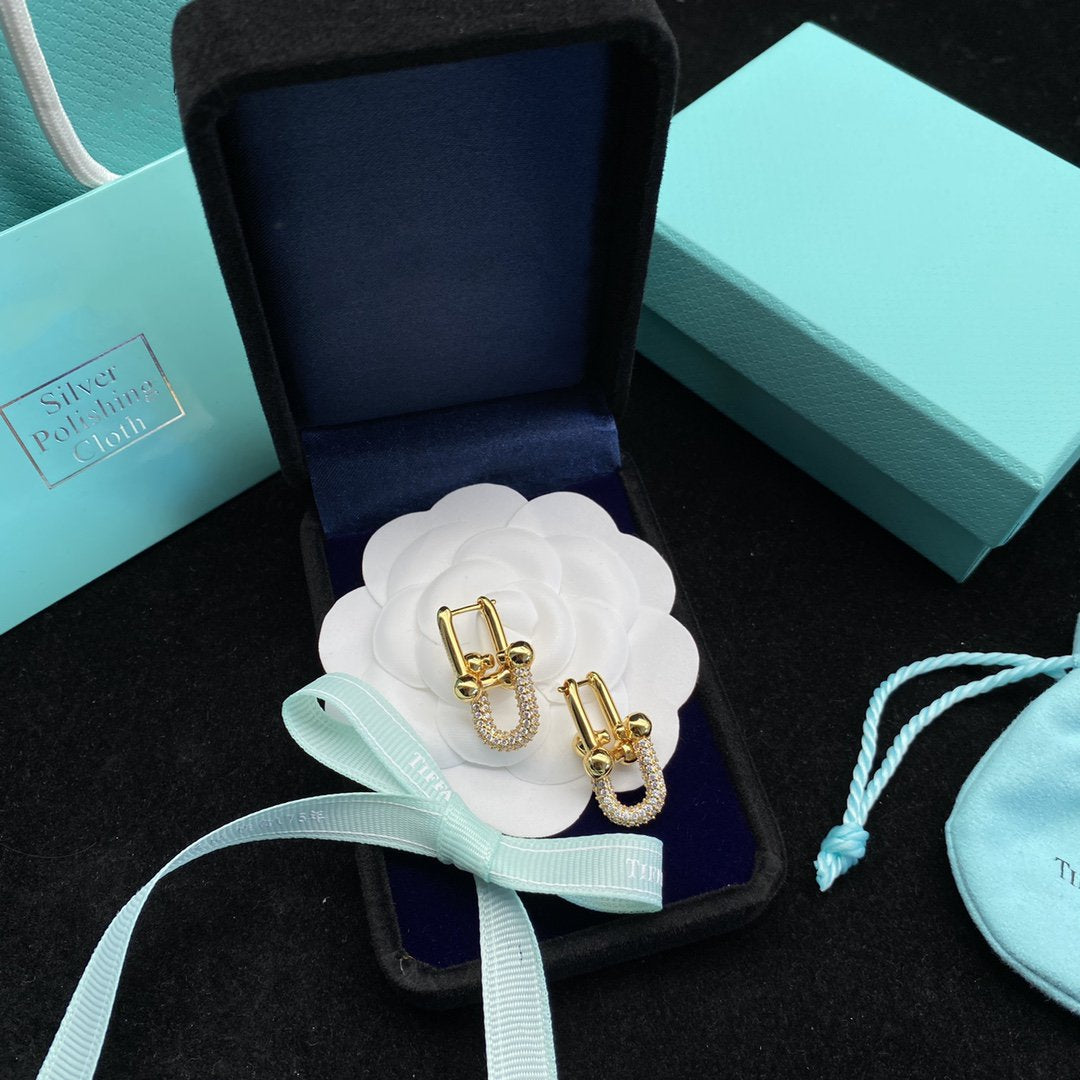 [Eterna Jewels]HARDWEAR LINK DIAMOND GOLD EARRINGS