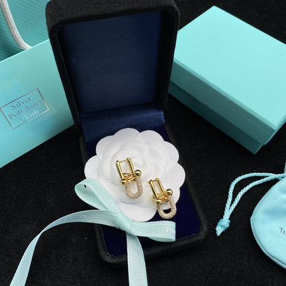 [Eterna Jewels]HARDWEAR LINK DIAMOND GOLD EARRINGS