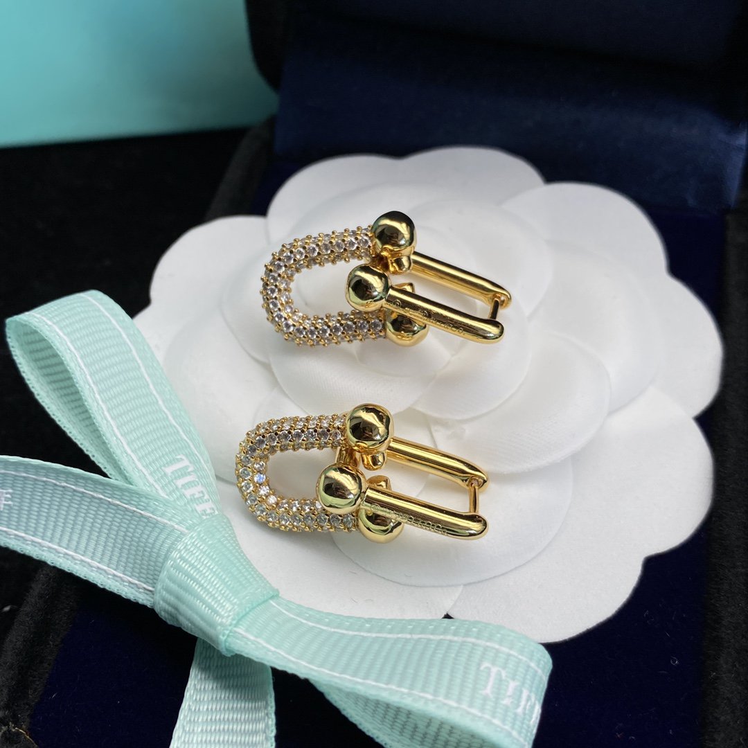 [Eterna Jewels]HARDWEAR LINK DIAMOND GOLD EARRINGS