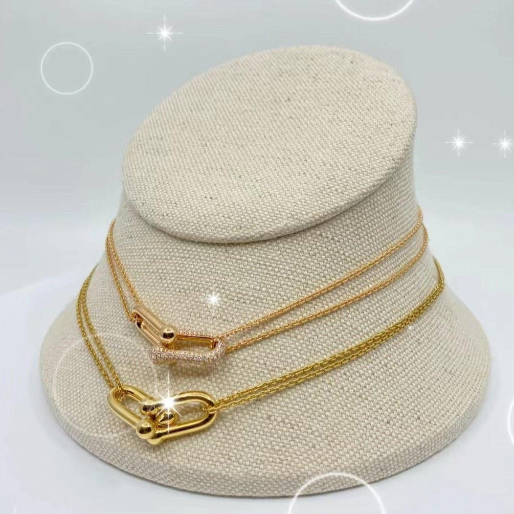 [Eterna Jewels]HARDWEAR GOLD DOUBLE LINK NECKLACE