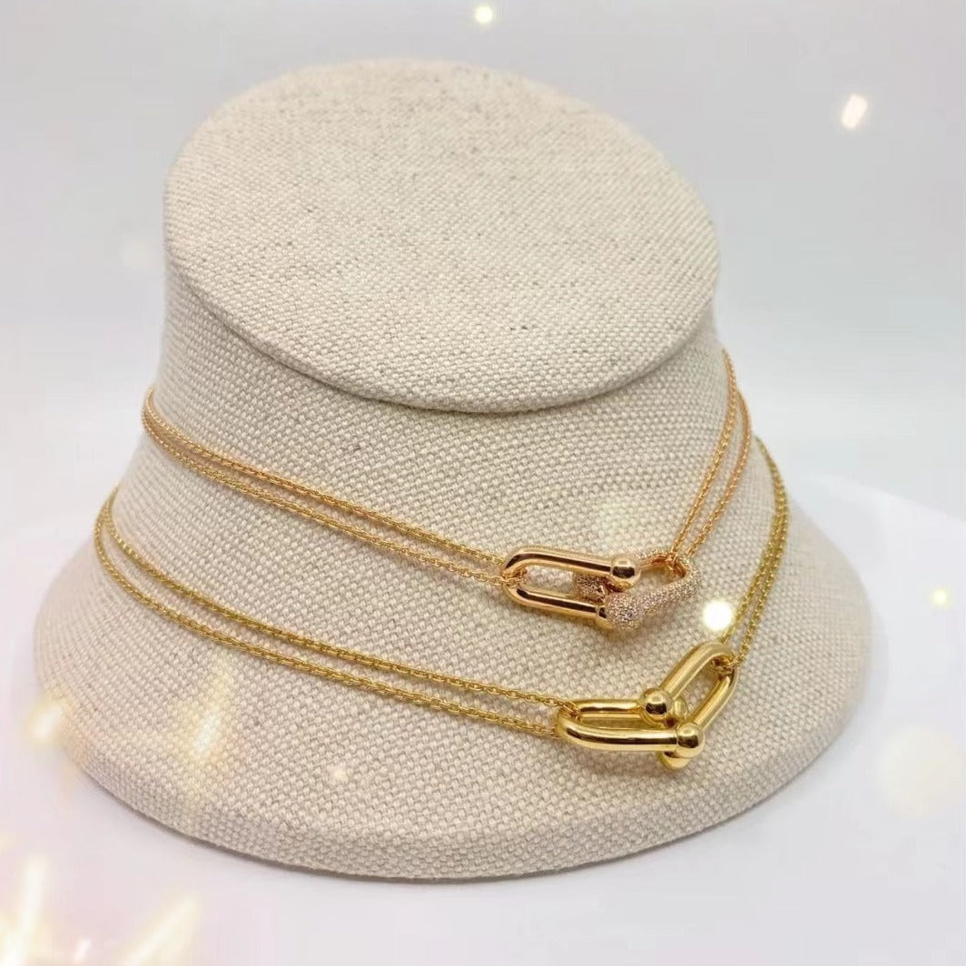 [Eterna Jewels]HARDWEAR GOLD DOUBLE LINK NECKLACE