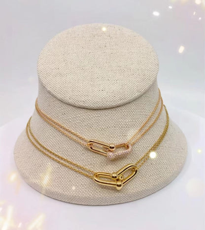[Eterna Jewels]HARDWEAR GOLD DOUBLE LINK NECKLACE