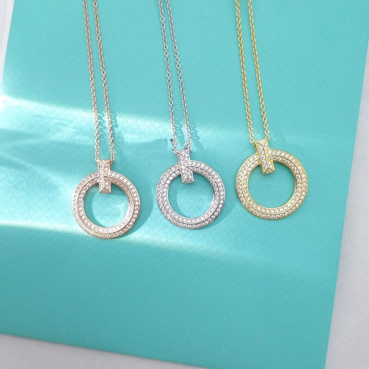 [Eterna Jewels]T WIRE PEDANT DIAMOND NECKLACE