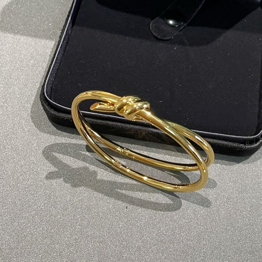 [Eterna Jewels]KNOT DOUBLE ROW GOLD BRACELET