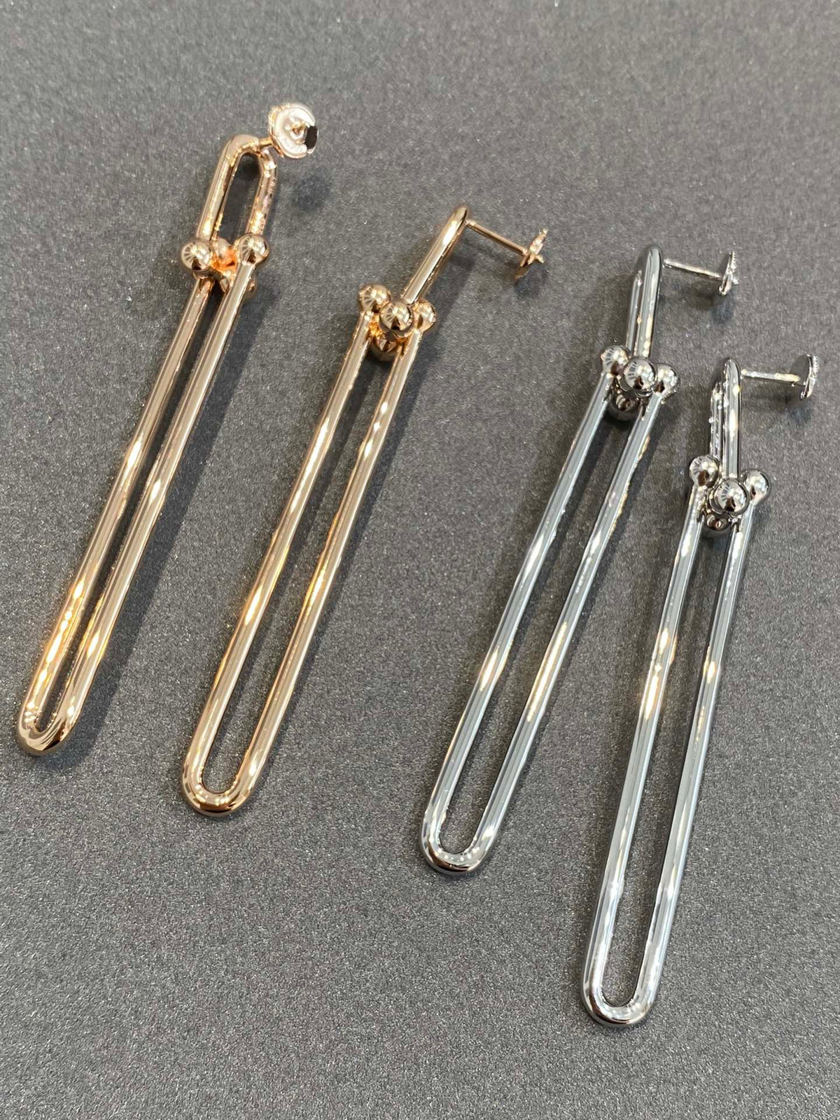 [Eterna Jewels]HARDWEAR DOUBLE LONG LINK EARRINGS