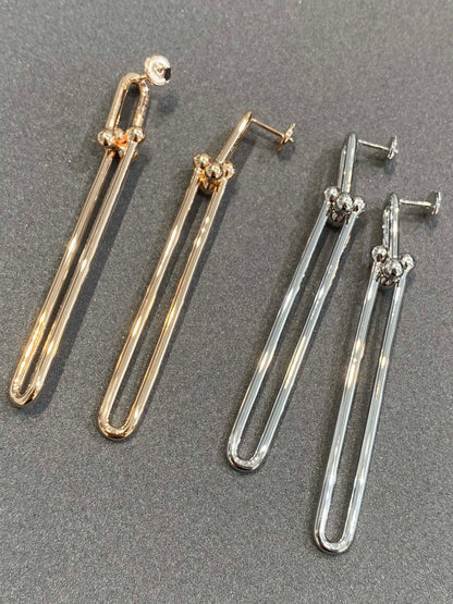 [Eterna Jewels]HARDWEAR DOUBLE LONG LINK EARRINGS
