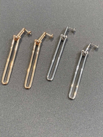 [Eterna Jewels]HARDWEAR DOUBLE LONG LINK EARRINGS