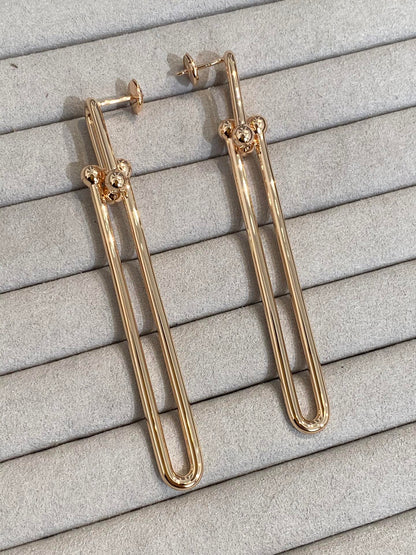 [Eterna Jewels]HARDWEAR DOUBLE LONG LINK EARRINGS