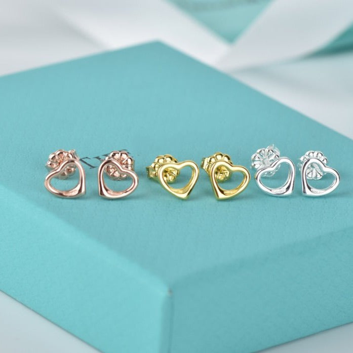 [Eterna Jewels]OPEN HEART STUD EARRINGS