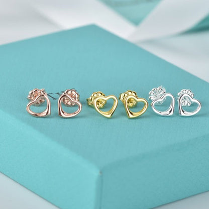 [Eterna Jewels]OPEN HEART STUD EARRINGS