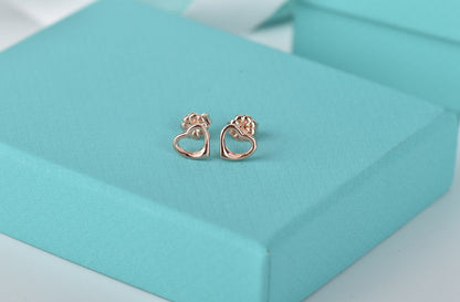 [Eterna Jewels]OPEN HEART STUD EARRINGS