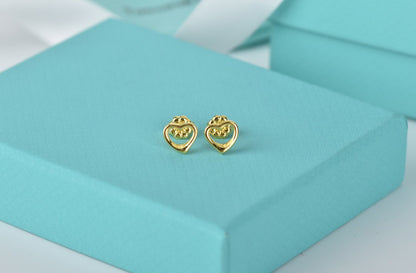 [Eterna Jewels]OPEN HEART STUD EARRINGS