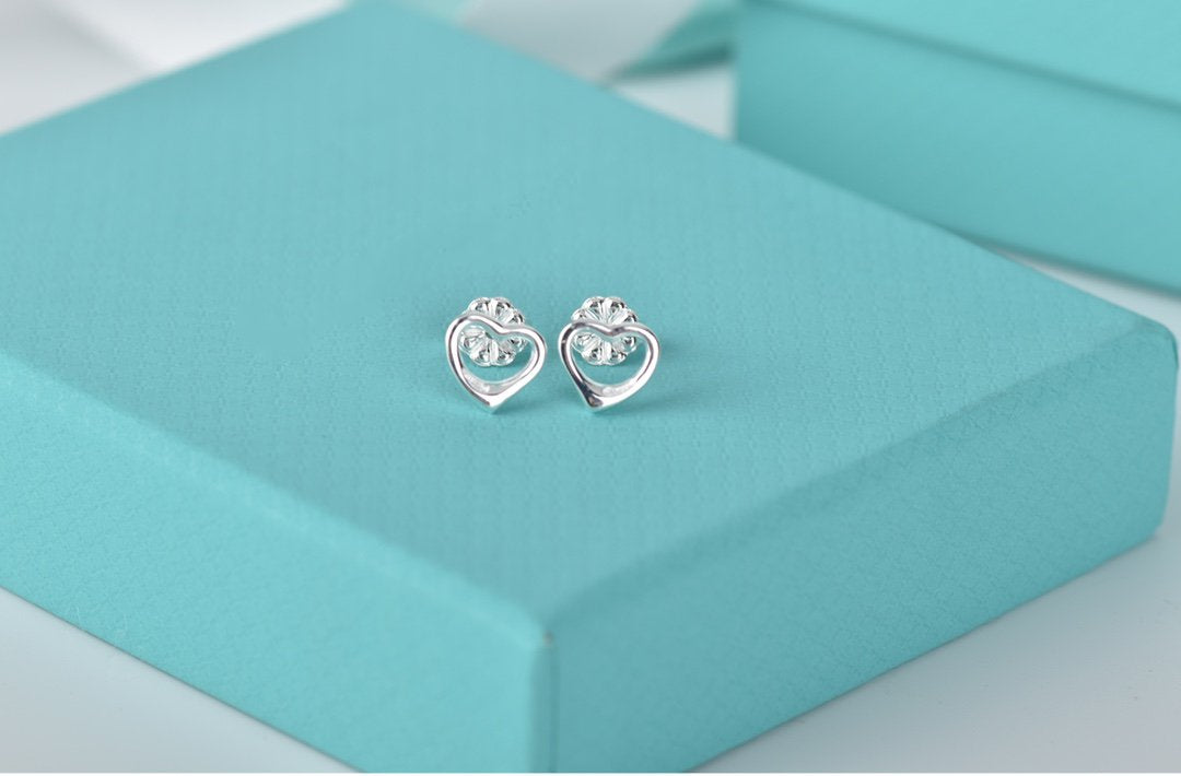 [Eterna Jewels]OPEN HEART STUD EARRINGS