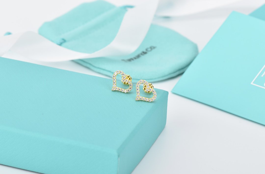 [Eterna Jewels]OPEN HEART STUD DIAMOND EARRINGS
