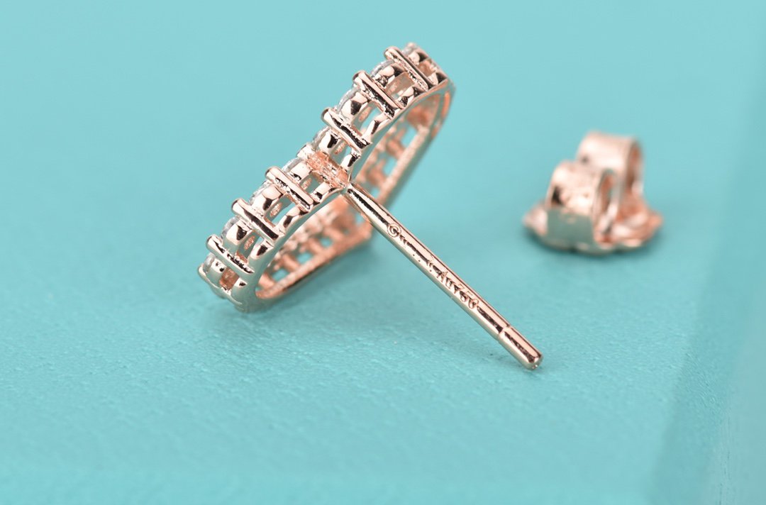[Eterna Jewels]OPEN HEART STUD DIAMOND EARRINGS
