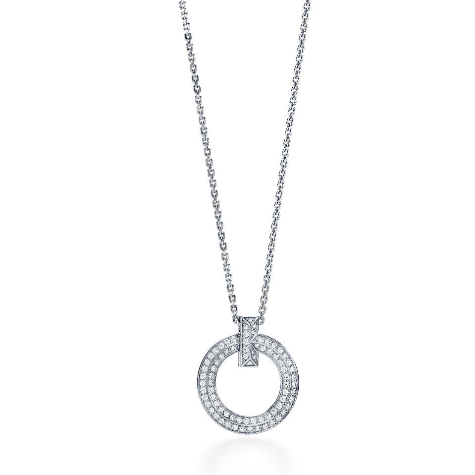 [Eterna Jewels]T CIRCLE PEDANT DIAMOND NECKLACE