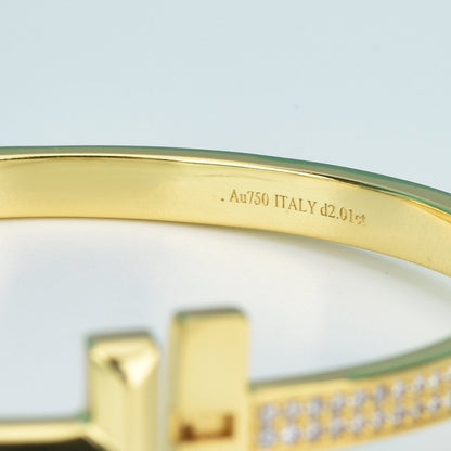[Eterna Jewels]WIDE DIAMONDS HINGED BANGLE