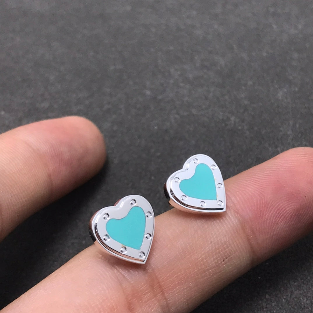 [Eterna Jewels]HEART STUD SILVER EARRINGS