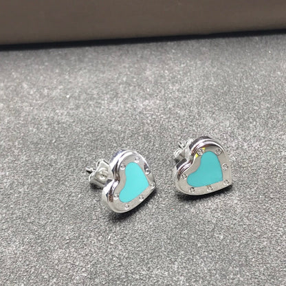 [Eterna Jewels]HEART STUD SILVER EARRINGS