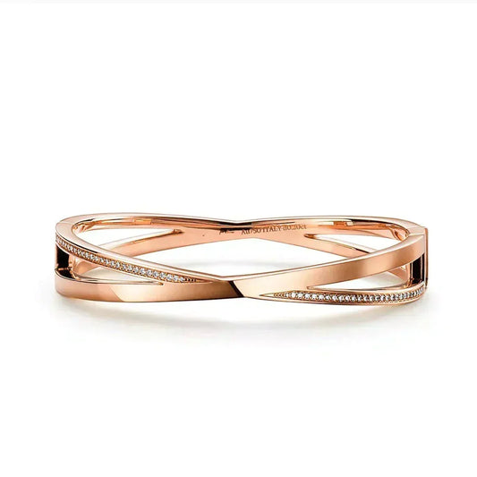 [Eterna Jewels]NARROW HINGED BANGLEIN WITH DIAMONDS SMALL