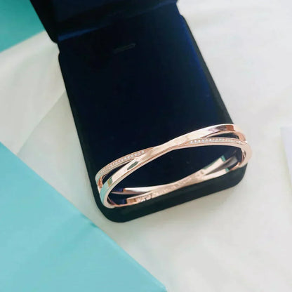 [Eterna Jewels]NARROW HINGED BANGLEIN WITH DIAMONDS SMALL