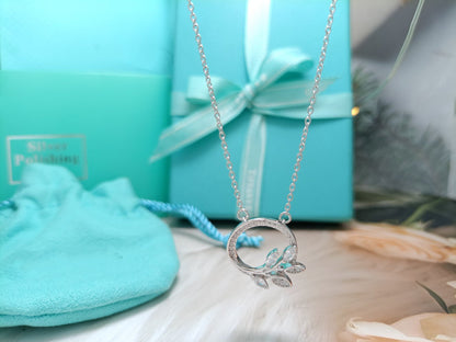 [Eterna Jewels]DIAMOND VINE CIRCLE PENDANT PLATINUM NECKLACE