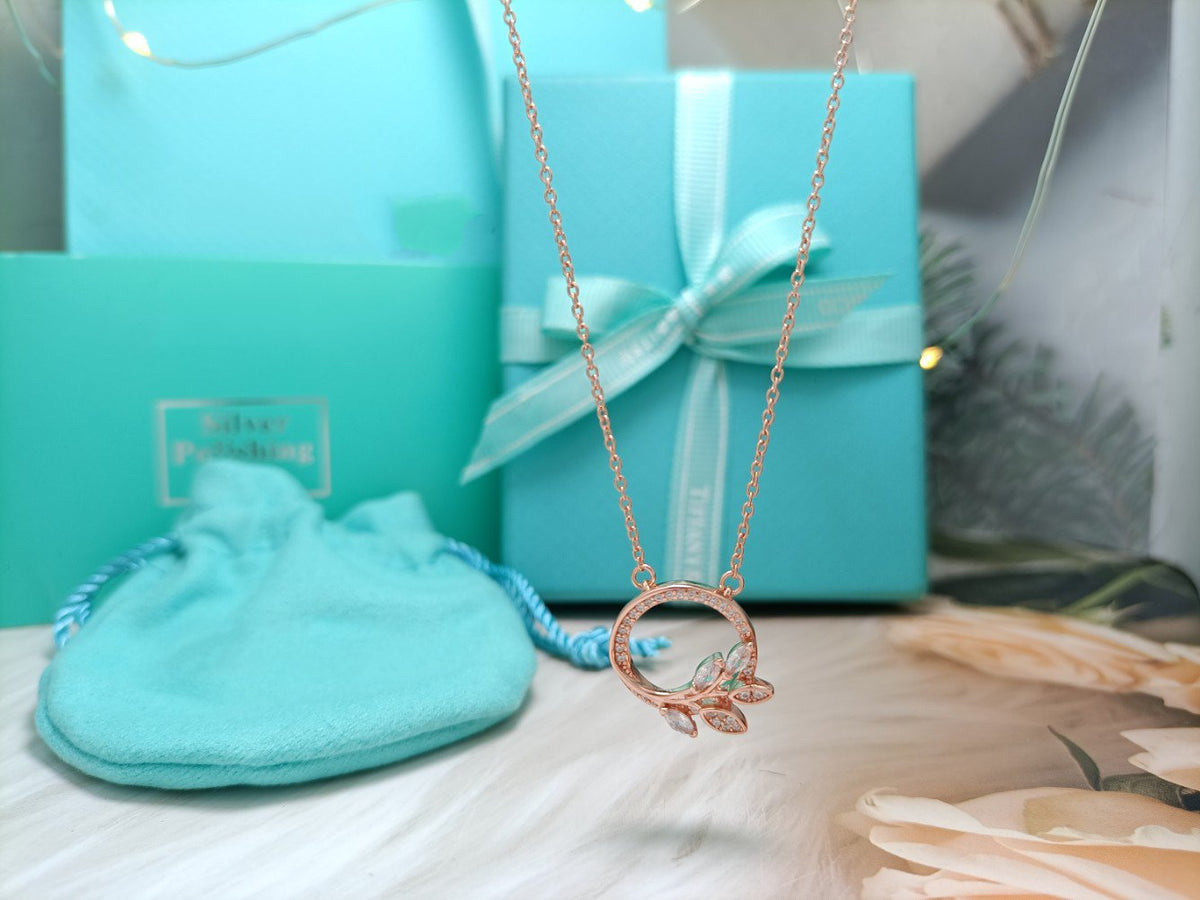 [Eterna Jewels]DIAMOND VINE CIRCLE PENDANT PLATINUM NECKLACE